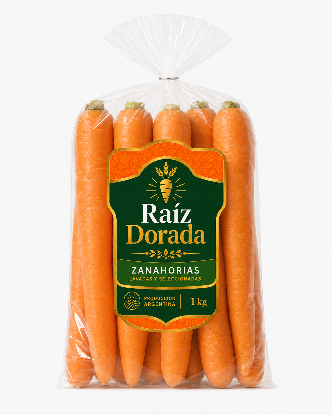 Bolsa de 1 kg de zanahorias Raíz Dorada